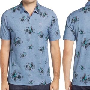 Travis Mathew | Polo Shirt Floral Hawaiian Print Short Sleeve Golf Sz XXL
